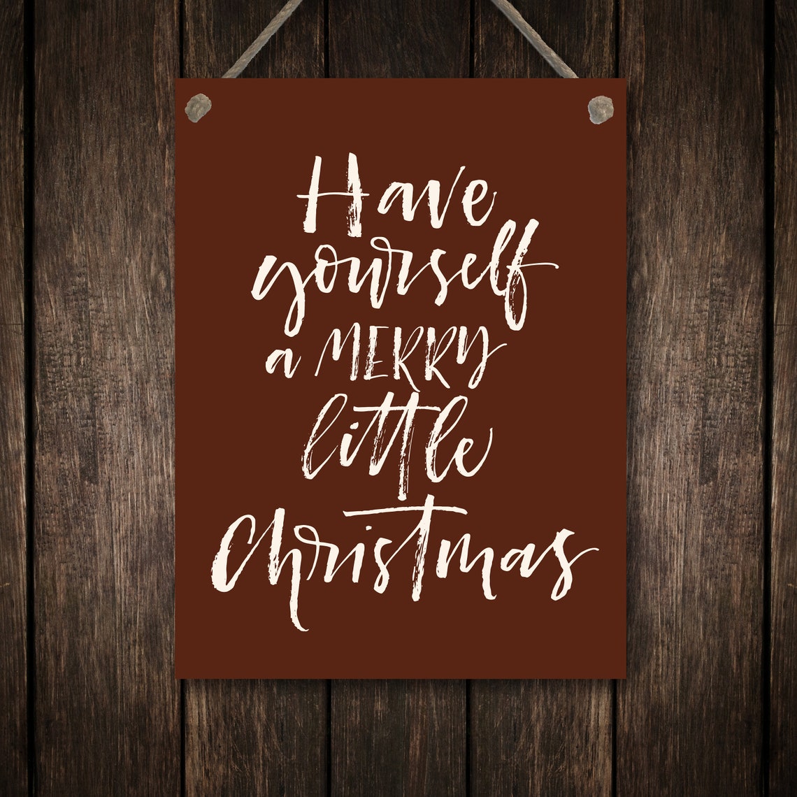 Have Yourself a Merry Little Christmas Black Script Sign Poster - Image 2