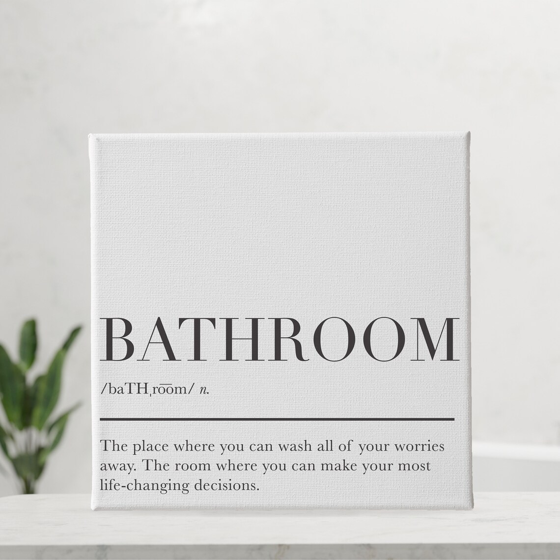 Bathroom Definition Sign, Funny Restroom Poster - Image 3