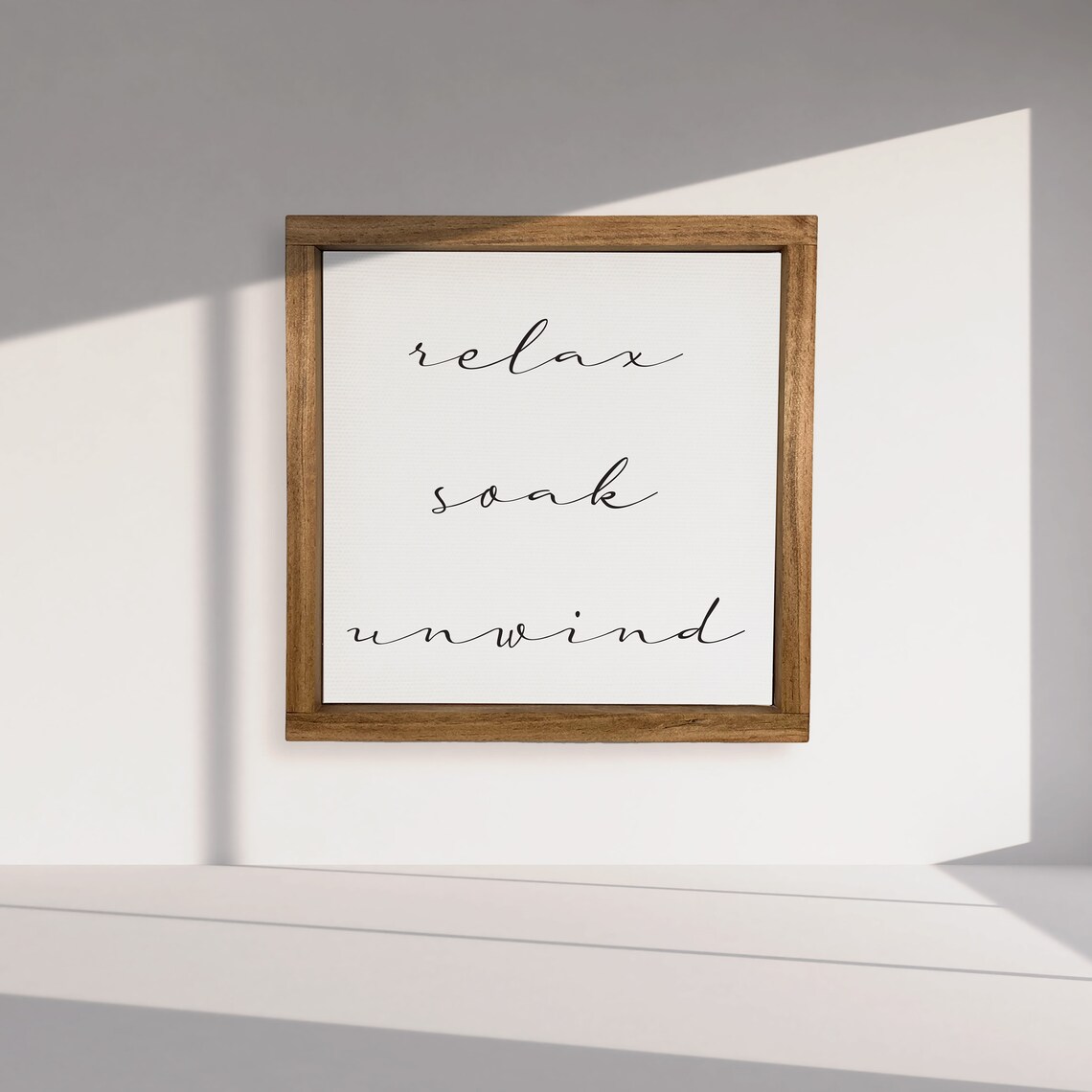 Relax Soak Unwind Bathroom Decor, Art Print - Image 3