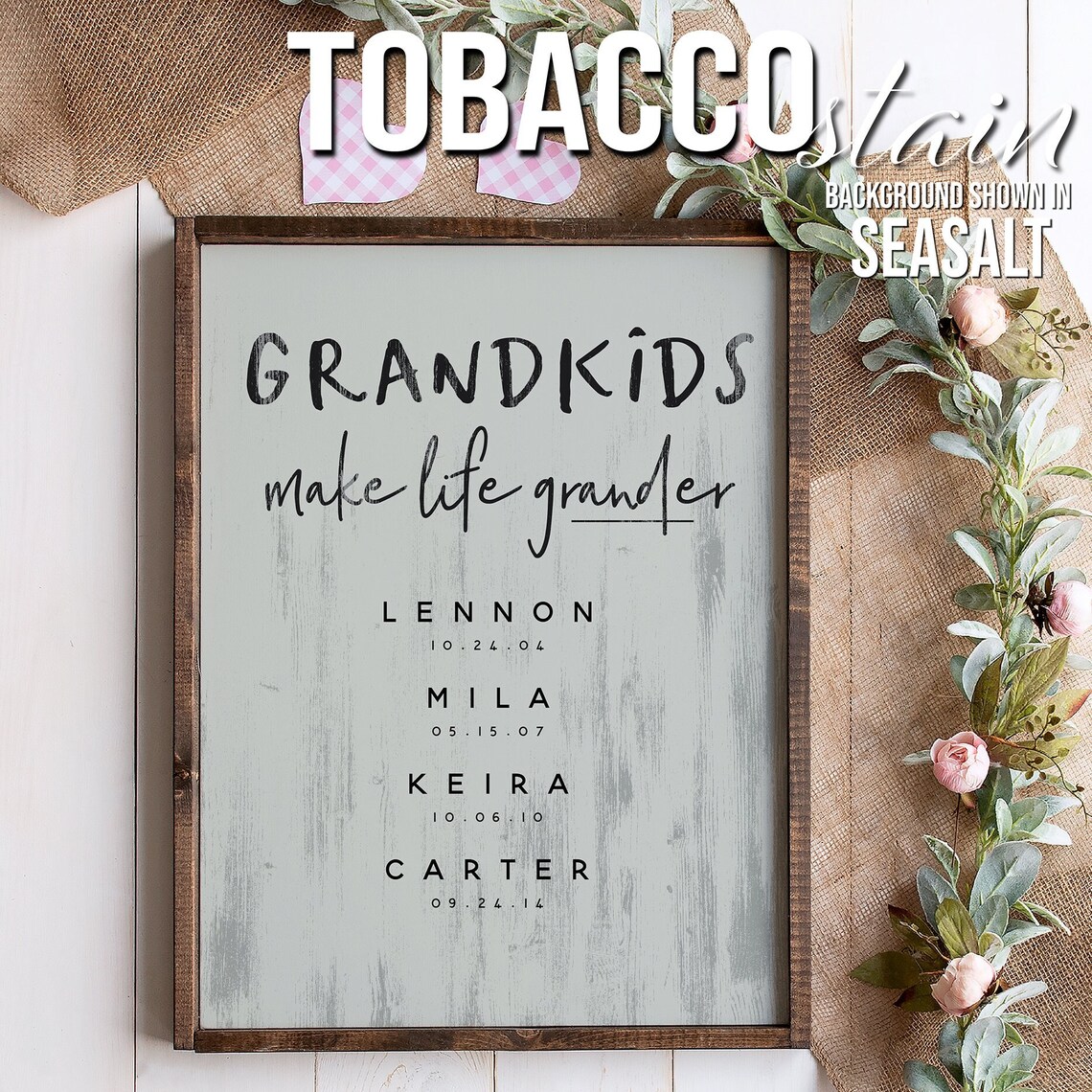 Grandkids Make Life Grander Personalized Grandchildren Names Poster - Image 3
