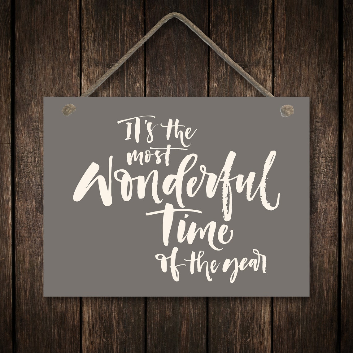 It's the Most Wonderful Time of the Year Black Script Sign Poster - Image 2