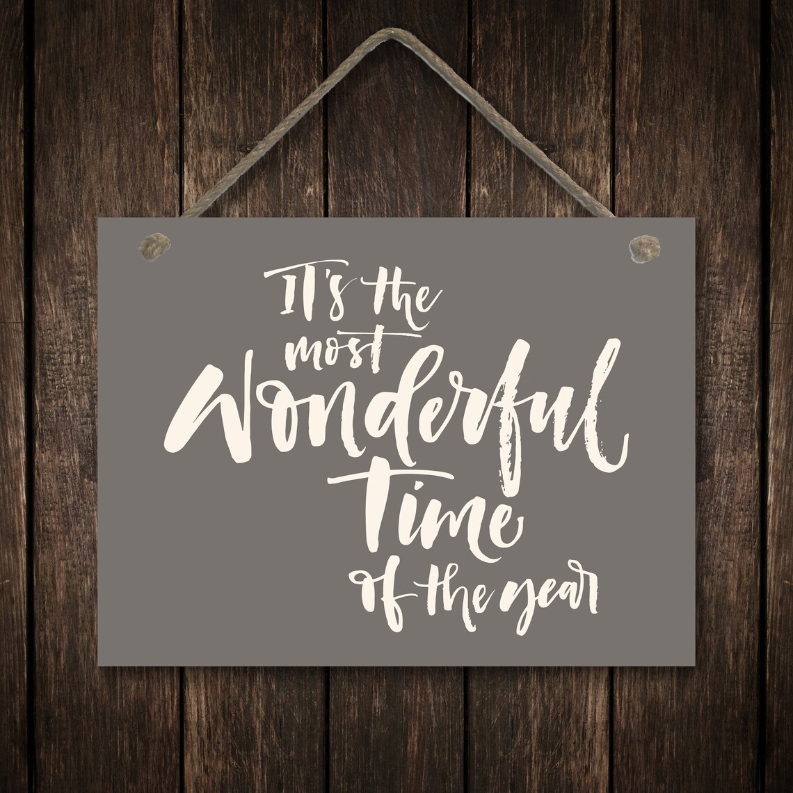 Its The Most Wonderful Time Of The Year Christmas Gift Ideas Holiday Seasonal Decor Christmas Song Sign Festive Home Decor - Image 2