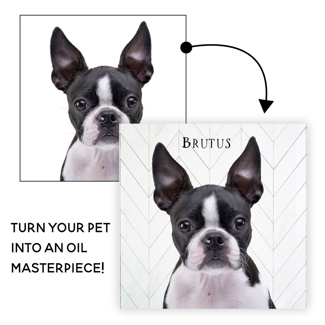 Custom Boxer Dog Portrait Personalized Pet Name Gift Wall Poster - Image 2