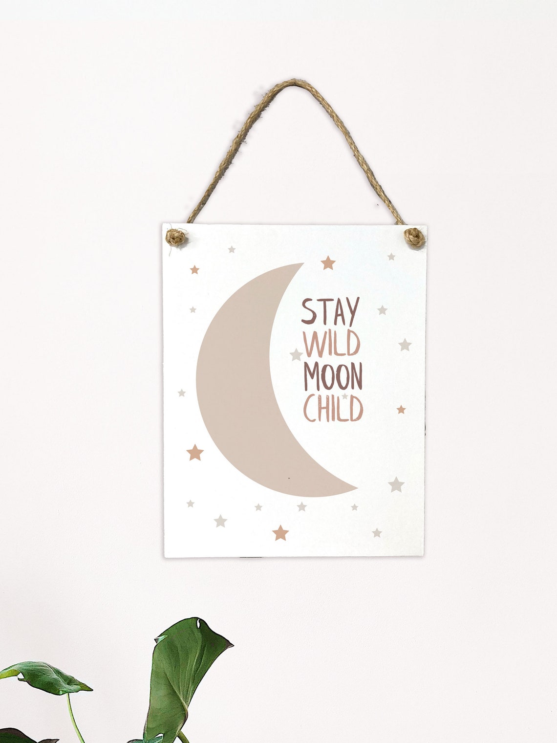 Stay Wild Moon Child Boho Crescent Moon Nursery Baby Night Sky Poster - Image 2