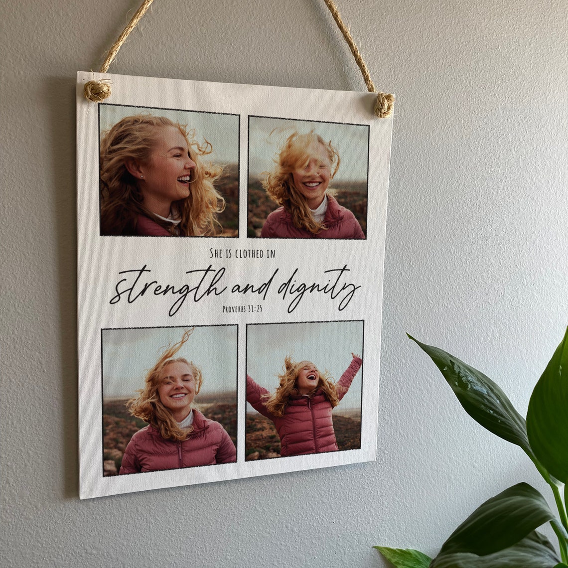 Strength And Dignity Proverbs 3125 Custom Photo Collage Poster - Image 2