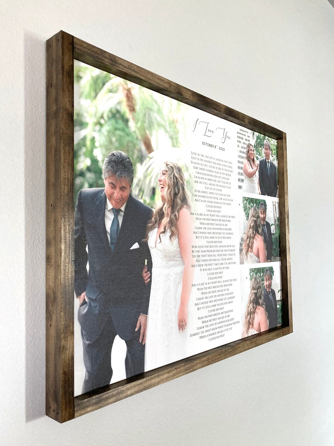 Father Daughter Dance I Loved Her First Wedding Song Poem Photo Poster - Image 3