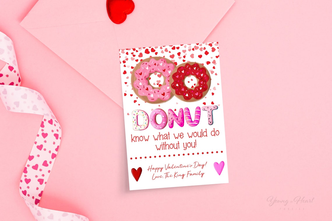 Donut Know What We Would Do Without You Valentines Day Card Print