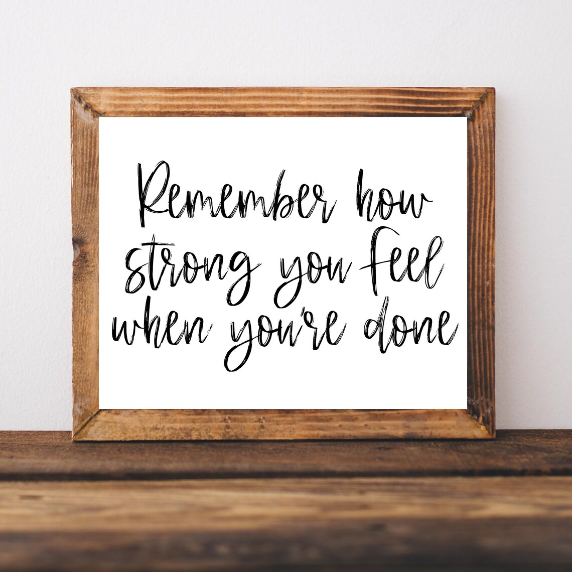 Fitness Quote Art Print, Gym Exercise Decor