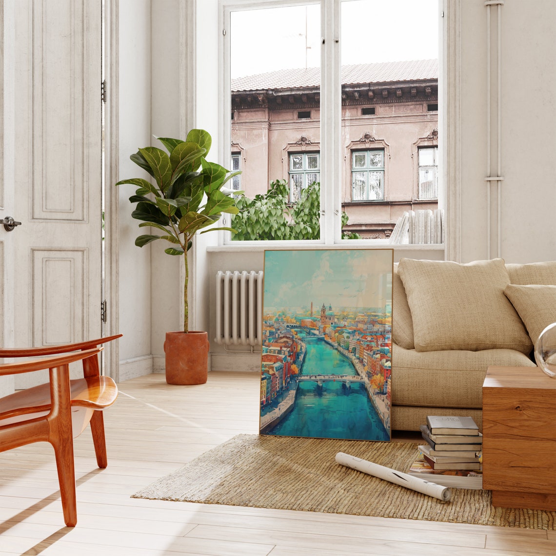 Dublin Painting Ireland Watercolor Painting Dublin Print Ireland Landscape Poster Europe Poster Travel Gift P562 - Image 2