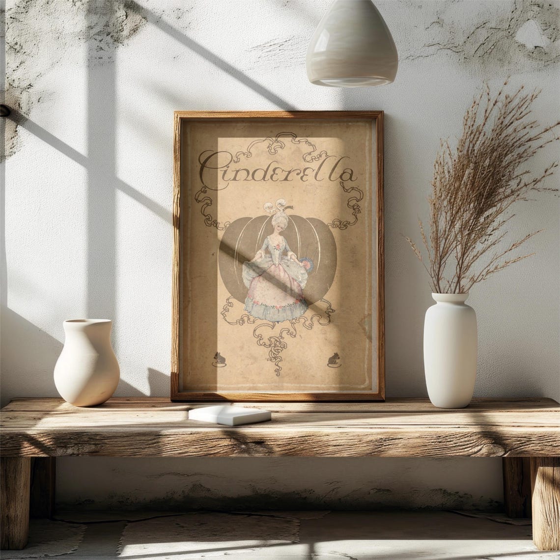 Vintage Cinderella Story Book Cover Fairy Tale Classic Art Print - Image 3