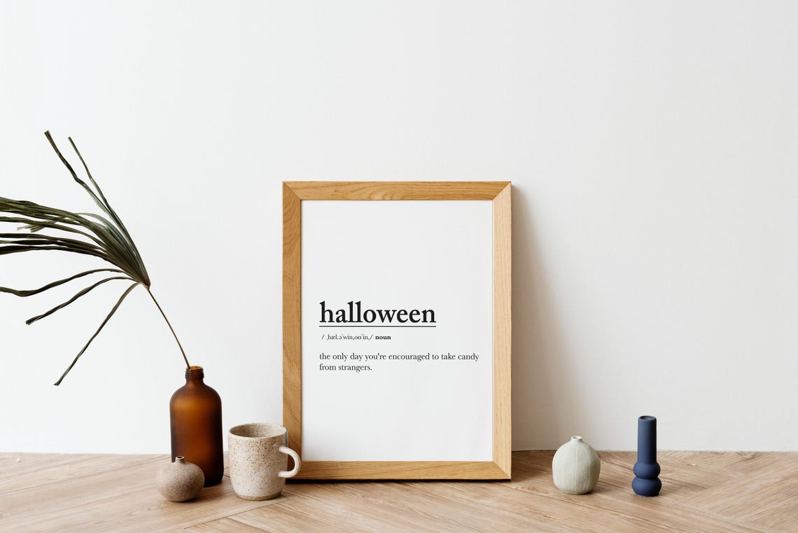 Halloween Definition Poster Funny Dictionary Style Typographic Decor - Image 2
