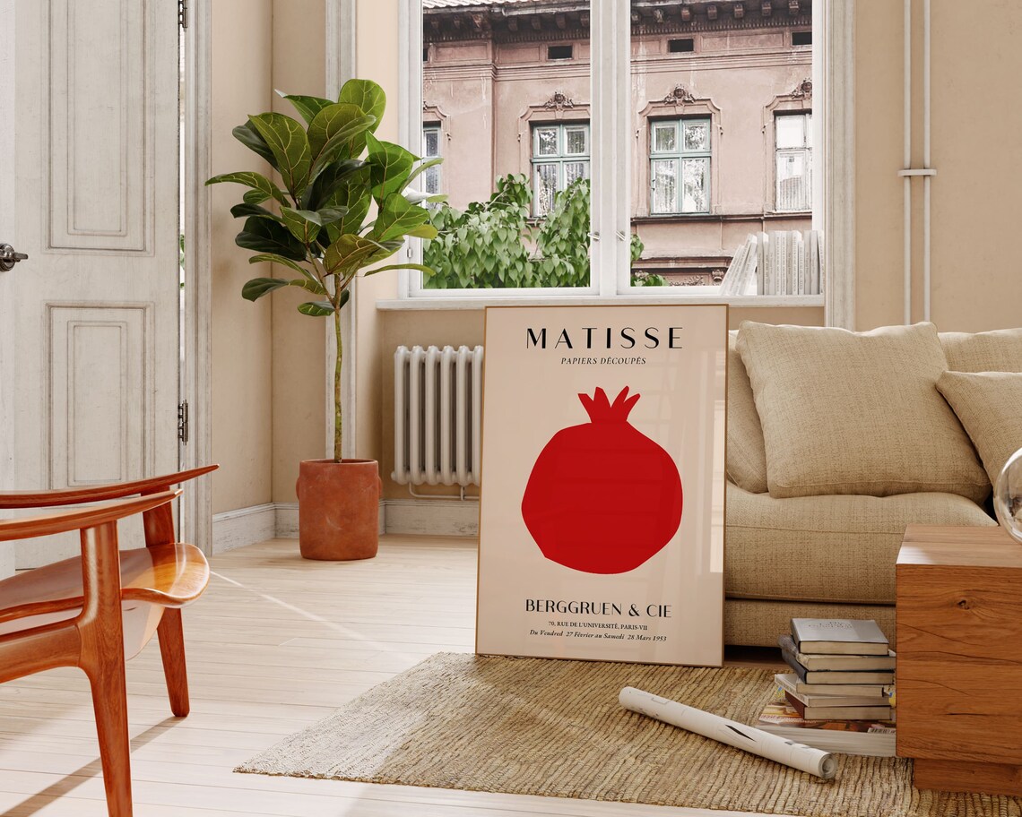 Matisse Pomegranate Exhibition Poster, Kitchen Wall Art
