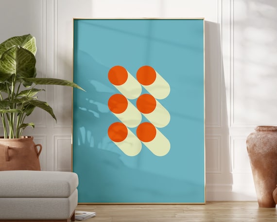 Bauhaus Exhibition Poster, Minimalist Retro Art Print