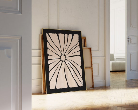 Abstract Botanical Wall Art Moody Botanical Print Neutral Botanical Wall Art Wavy Floral Wall Art Boho Wall Flower Print Matisse Print