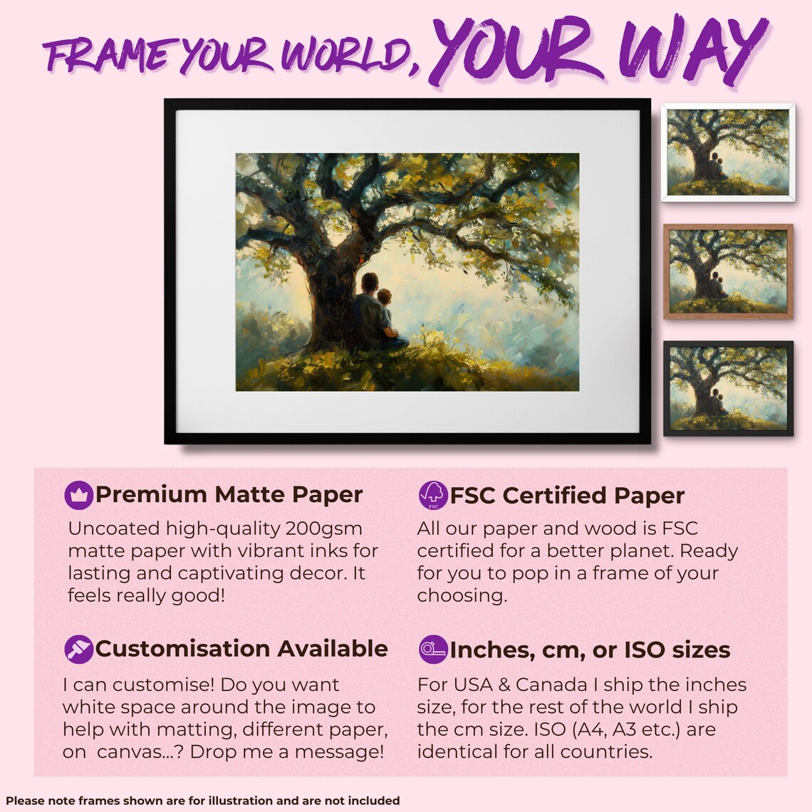 Countryside Views Father With Son Art Print - Image 3