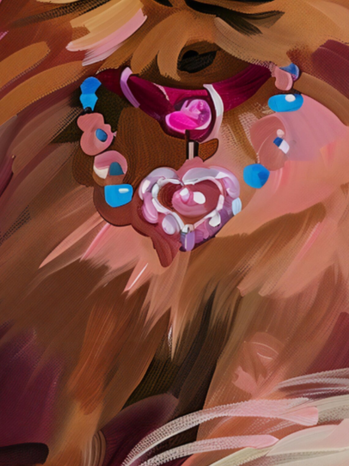 Pomeranian Oil Painting, Maximalist Dog Art Print - Image 2
