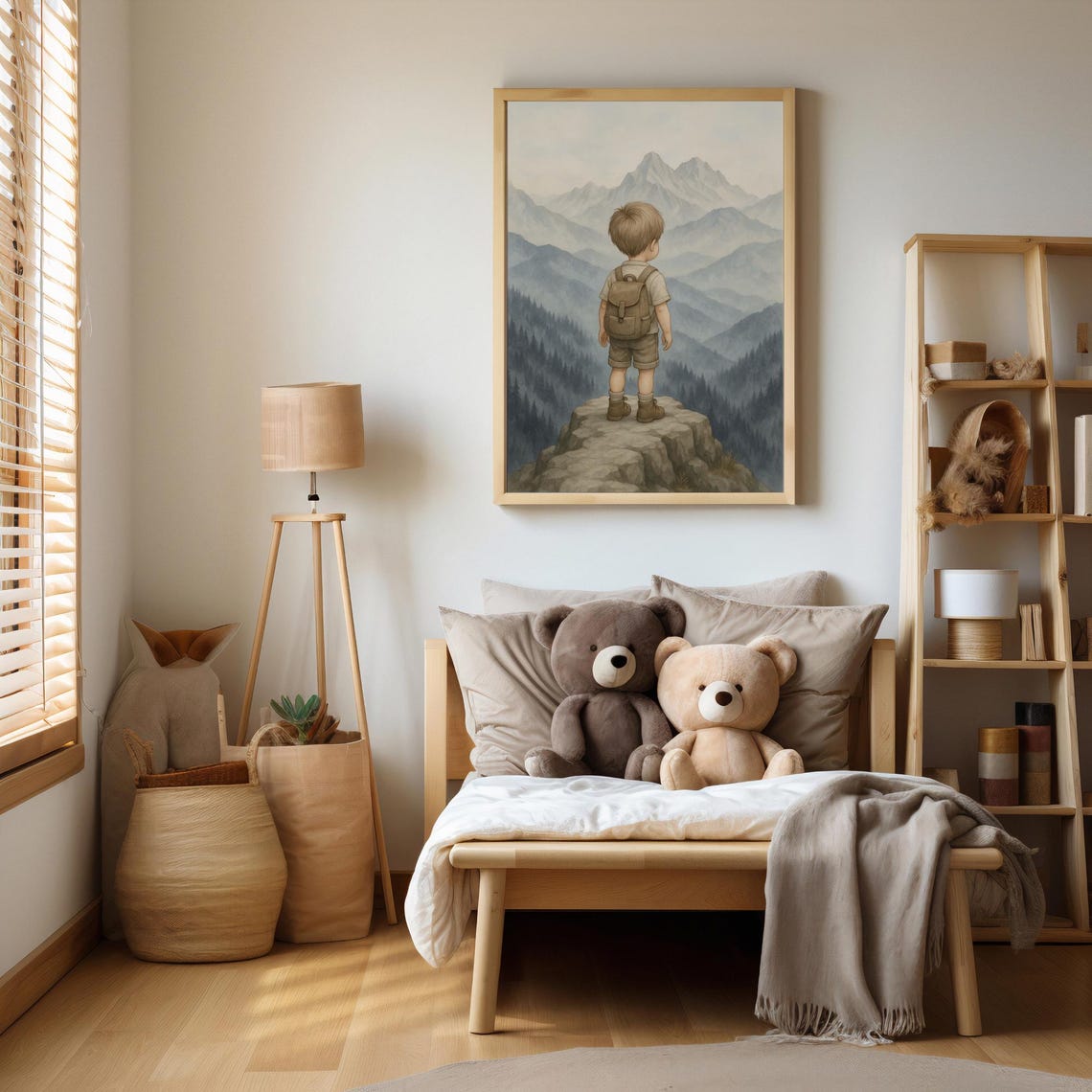 Little Explorer Mountain Adventure Poster, Nursery Decor - Image 2