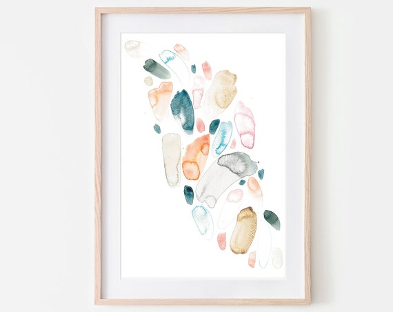 Abstract Prints Pastel Abstract Watercolor Minimal Art Pastel Wall Art Neutral Wall Art Modern Wall Art Bedroom Prints