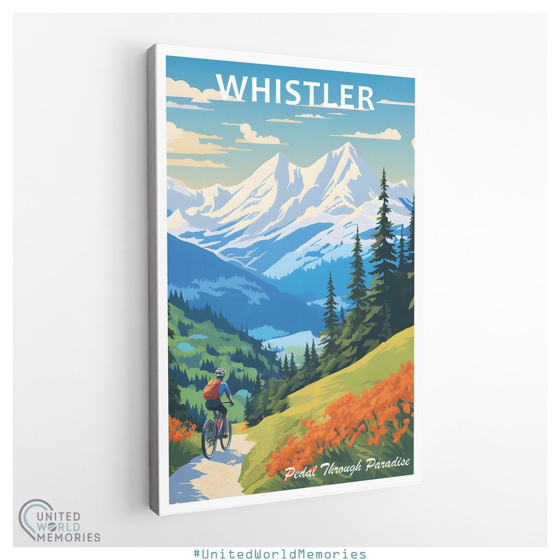 Whistler Mountain Biking Trail Paradise Summer Adventure Poster - Image 3