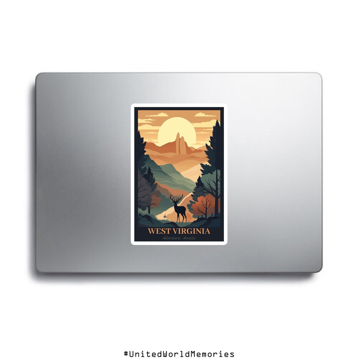West Virginia Vintage Travel Poster, Adventure Print - Image 2