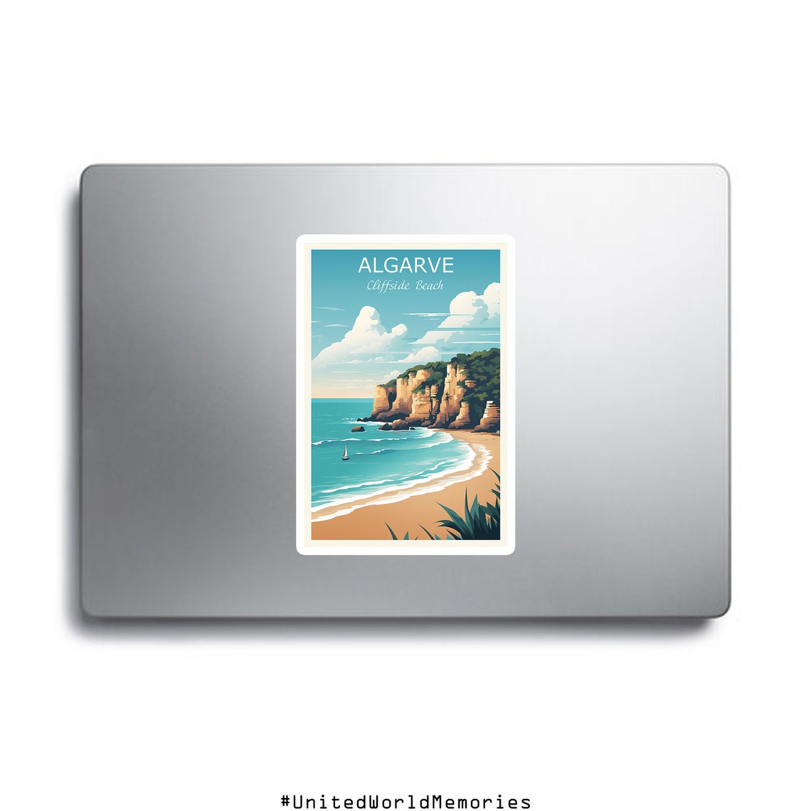 Algarve Travel Poster Cliffside Beach Poster Portugal Poster Algarve Wall Art Algarve Gifts Algarve Portugal Poster Algarve Print - Image 2