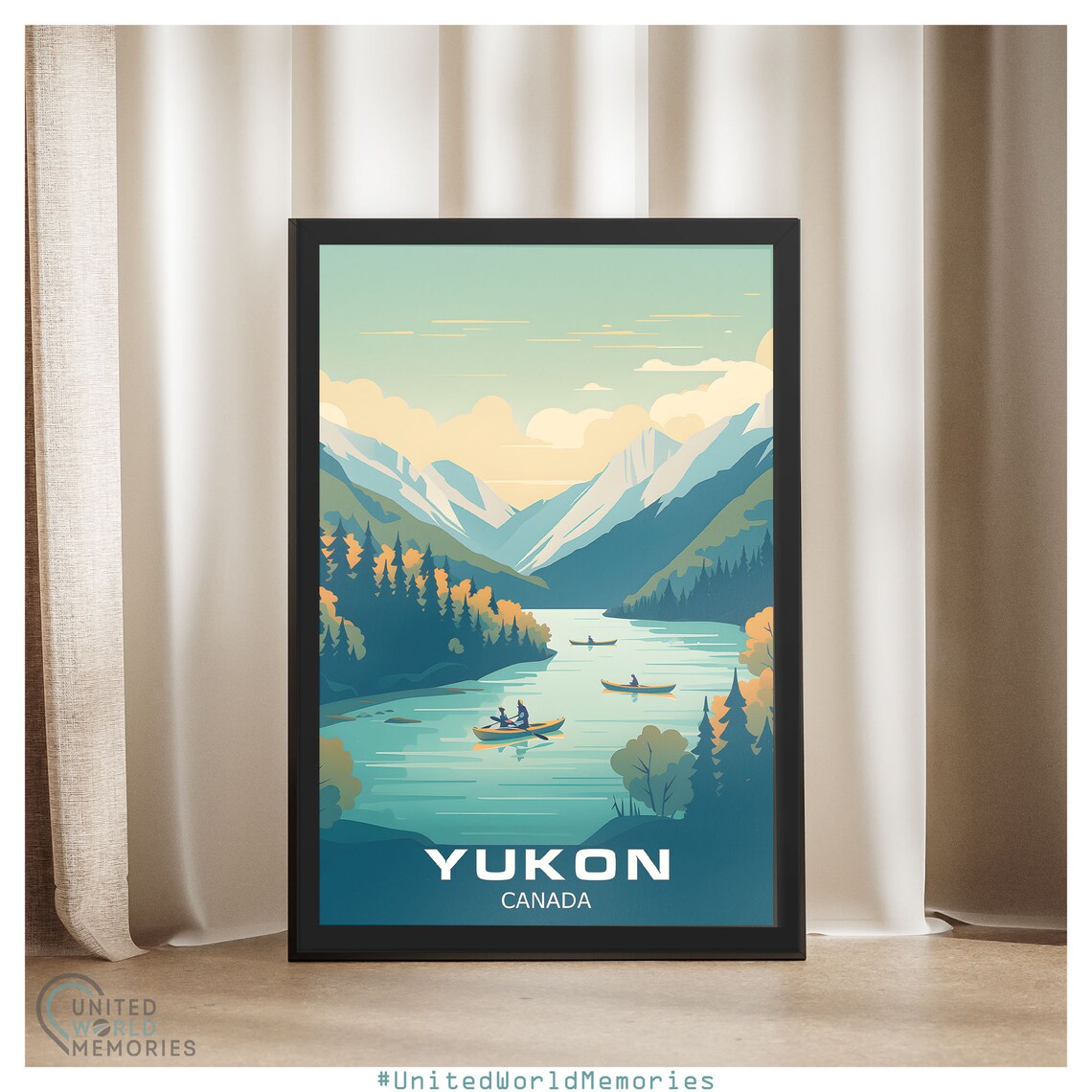 Yukon River Adventure, Vintage Retro Travel Poster - Image 4