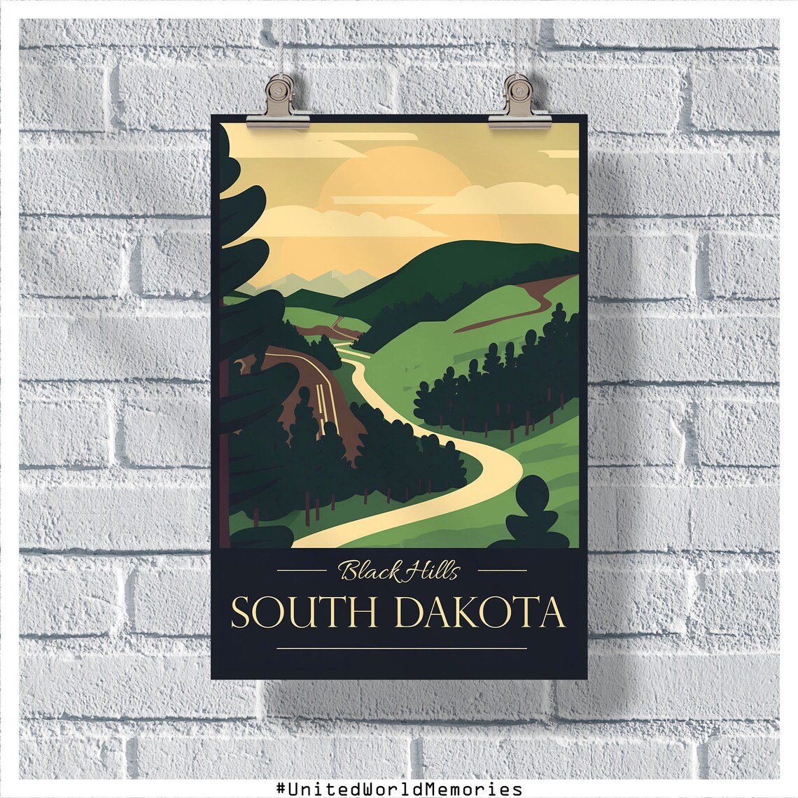 South Dakota Black Hills Vintage Travel Poster Print - Image 5