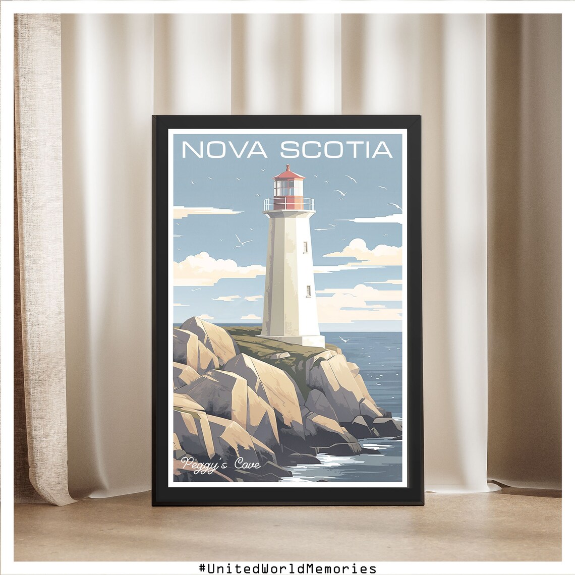 Peggys Cove Travel Poster, Nova Scotia Vintage - Image 5
