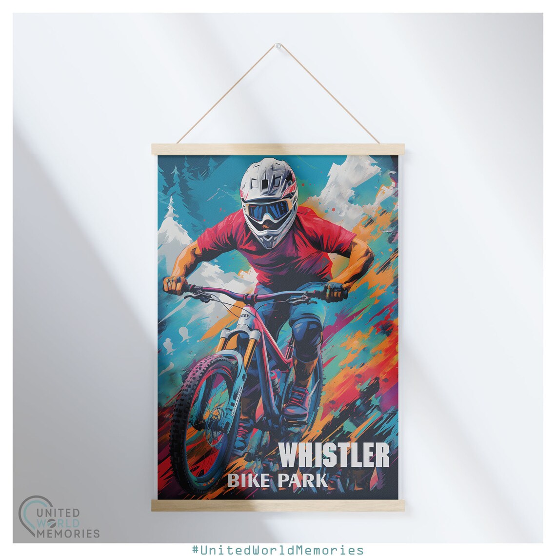 Whistler Bike Park Downhill Mountain Biker Extreme Sports Poster - Image 5