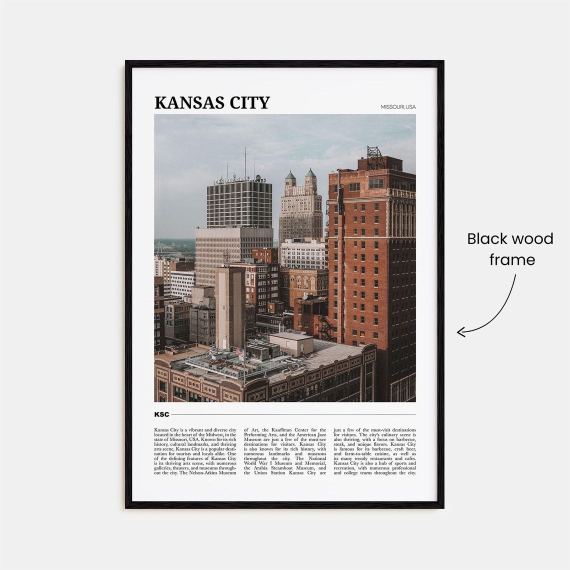 Kansas City Travel Poster No 3 Kansas City Wall Art Kansas City Poster Print Kansas City Photo Kansas City Decor Missouri Usa - Image 2