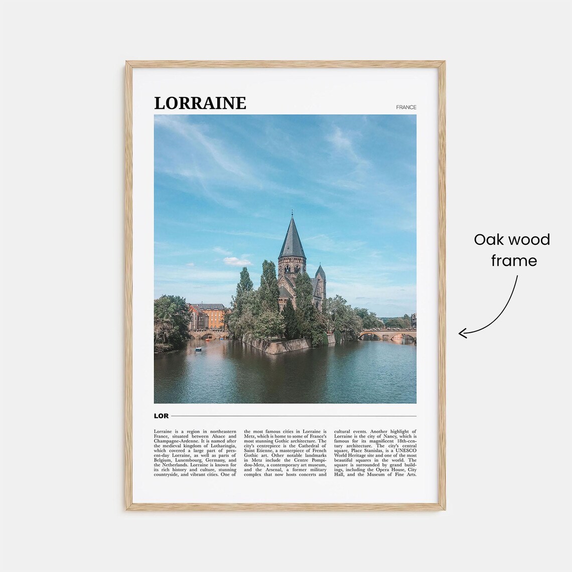 Lorraine France Metz Church Riverside Old Town Historic Poster - Image 3