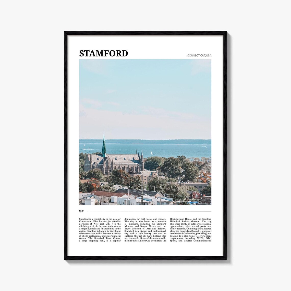 Stamford Connecticut Travel Poster, USA Art Print