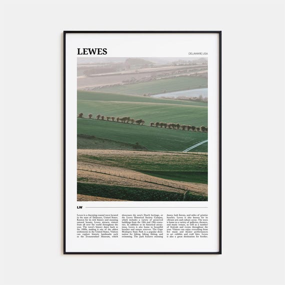 Lewes Travel Poster, Delaware USA Art Print