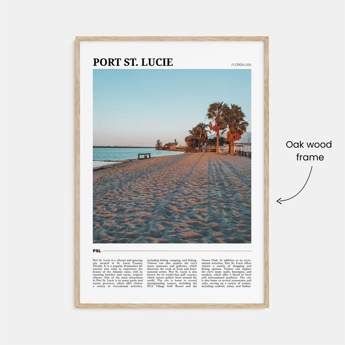 Port St. Lucie Florida USA Sunset Palm Beach Ocean View Poster - Image 3
