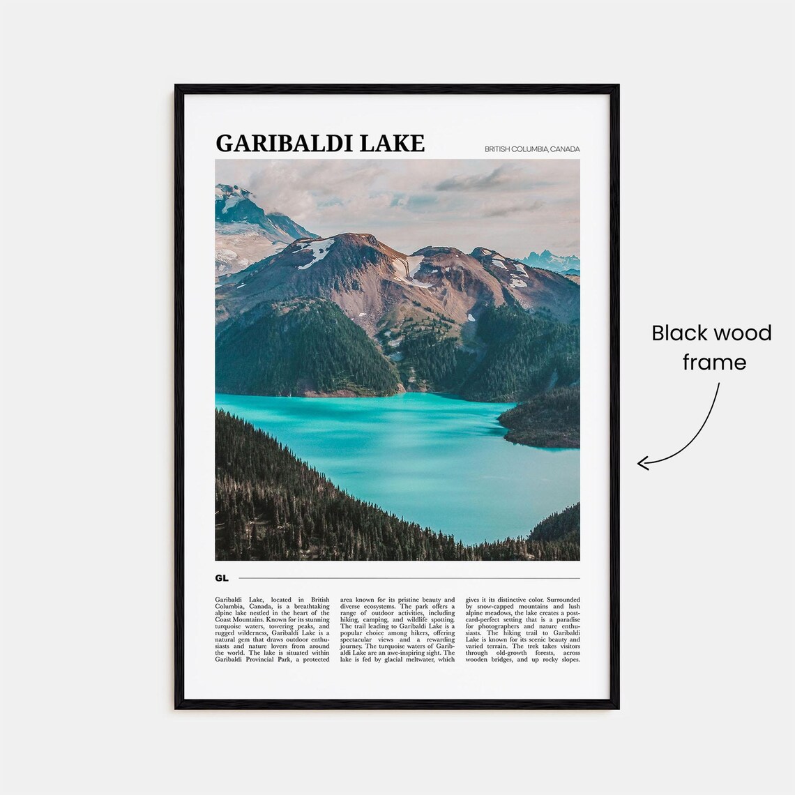 Garibaldi Lake British Columbia Turquoise Alpine Canada Travel Poster - Image 2