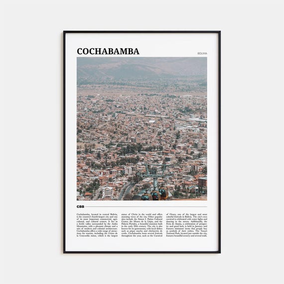 Cochabamba Travel Poster Cochabamba Wall Art Cochabamba Poster Print Cochabamba Photo Cochabamba Decor Bolivia