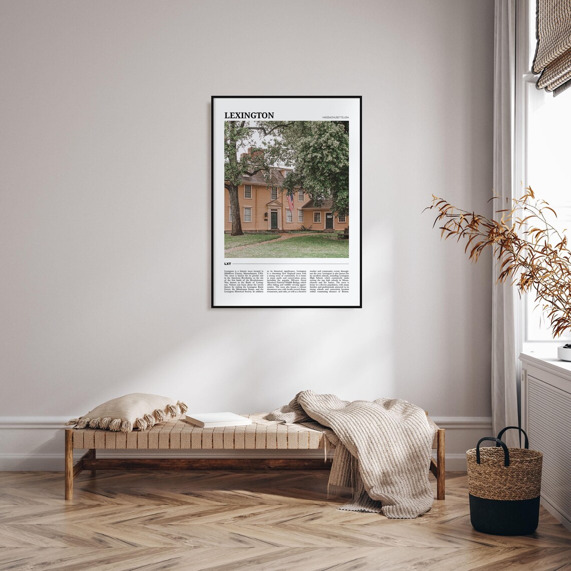 Lexington Massachusetts Colonial Historic Home Travel Poster - Image 4