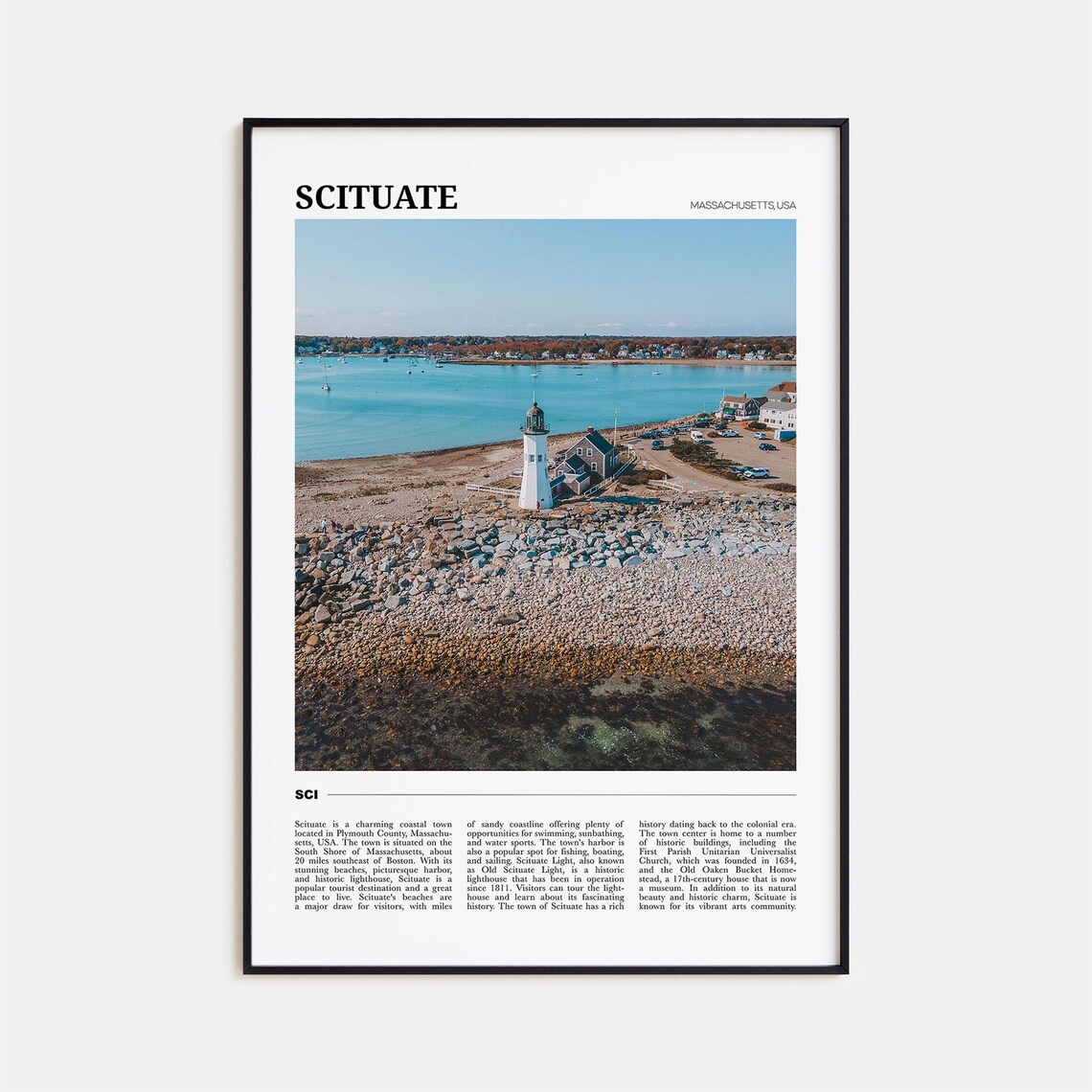 Scituate Travel Poster, Massachusetts USA