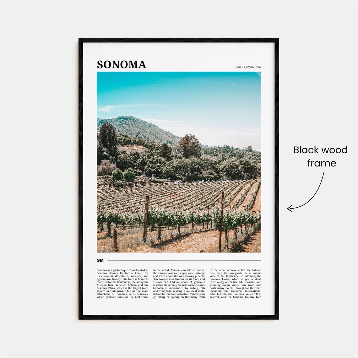Sonoma Travel Poster, California USA Art Print - Image 2