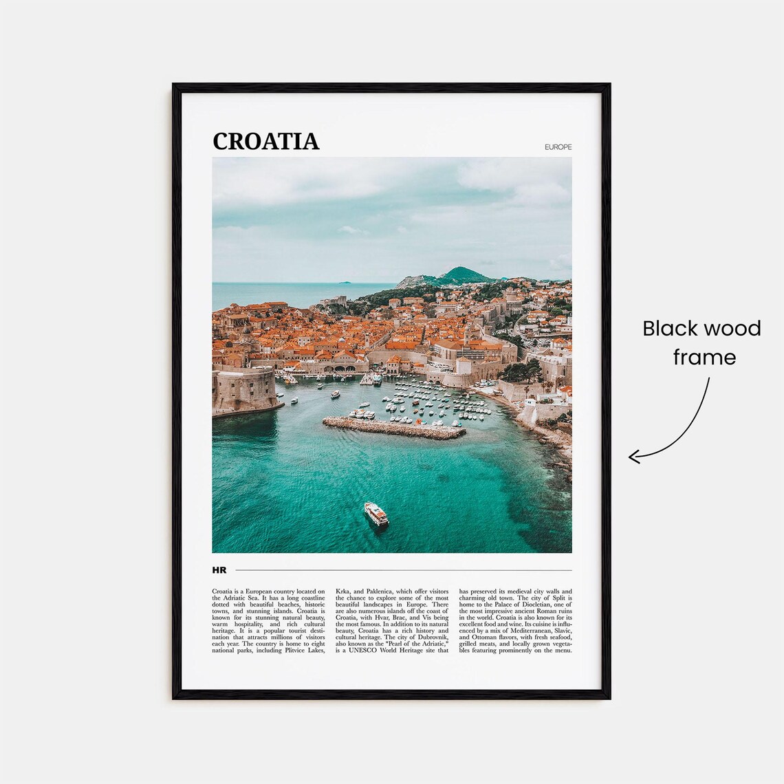 Croatia Wall Art Europe Travel Poster - Image 2