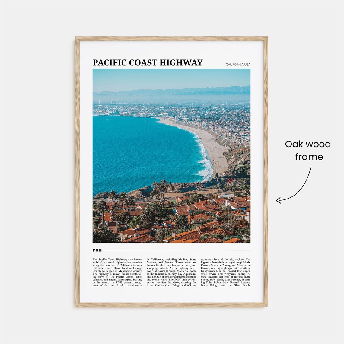Pacific Coast Highway Travel Poster, California USA - Image 3