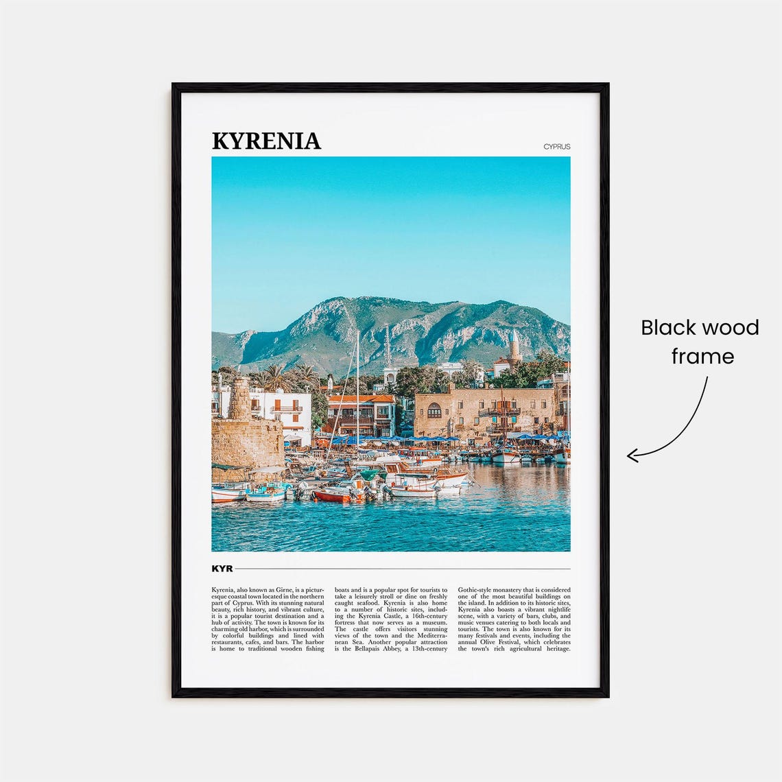 Kyrenia Travel Poster No 1 Kyrenia Wall Art Kyrenia Poster Print Kyrenia Photo Kyrenia Decor Cyprus - Image 2