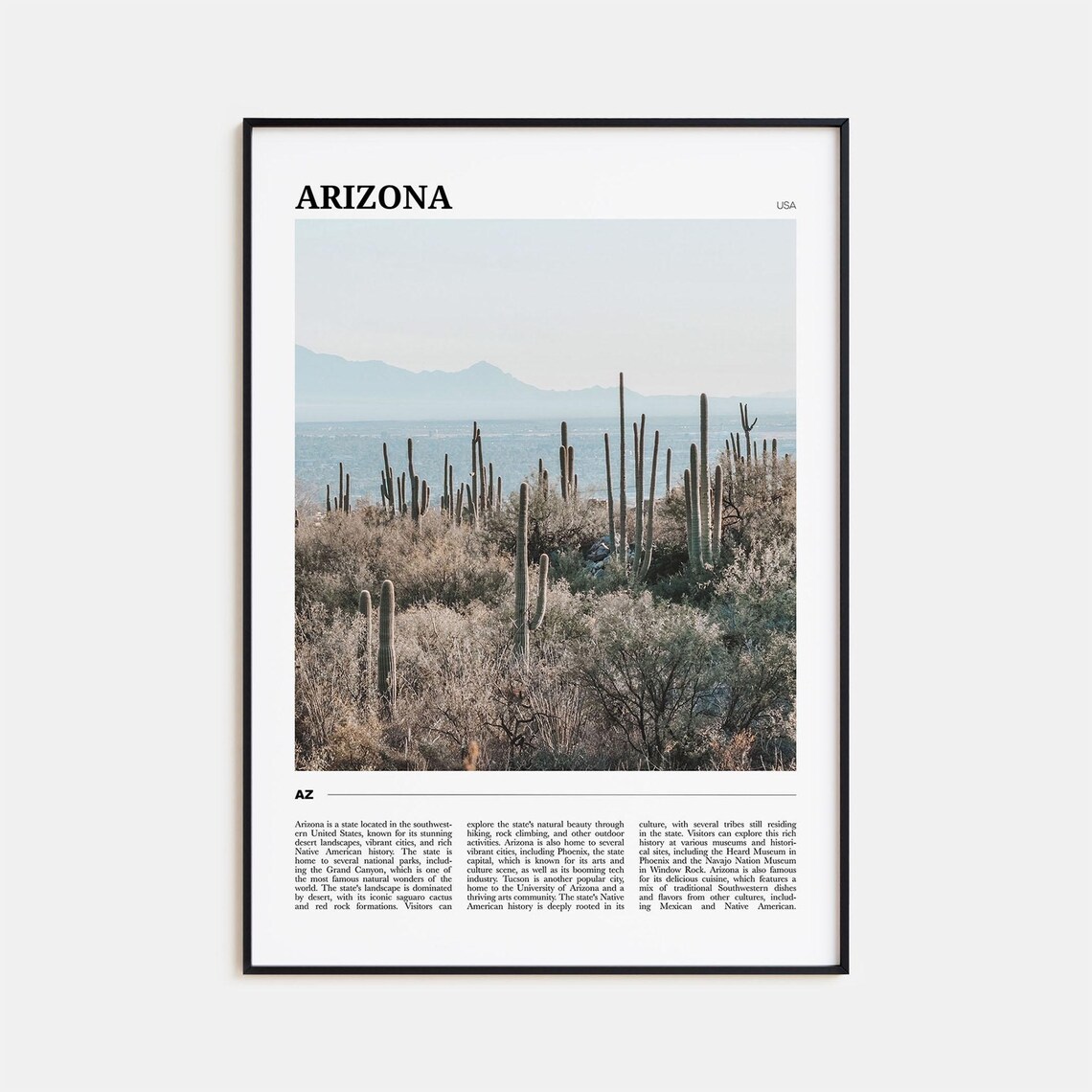 Arizona Travel Poster No 3 Arizona Wall Art Arizona Poster Print Arizona Photo Arizona Decor Usa