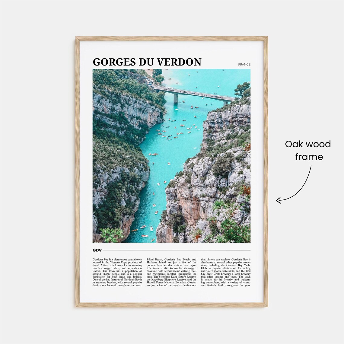 Gorges du Verdon France Turquoise Canyon River Aerial View Poster - Image 3