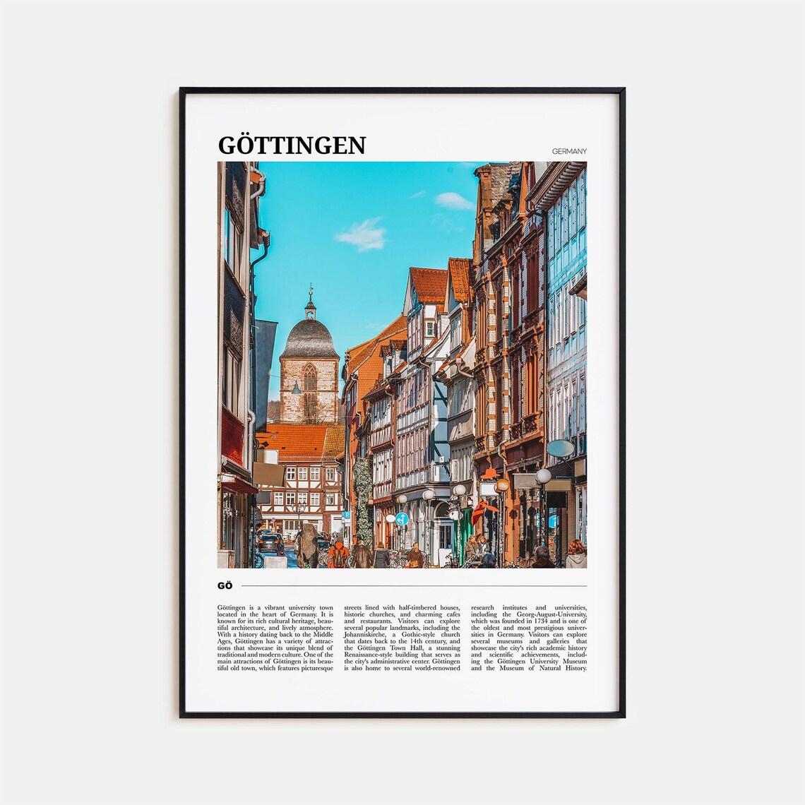 Gottingen Travel Poster, Germany Travel Art Print