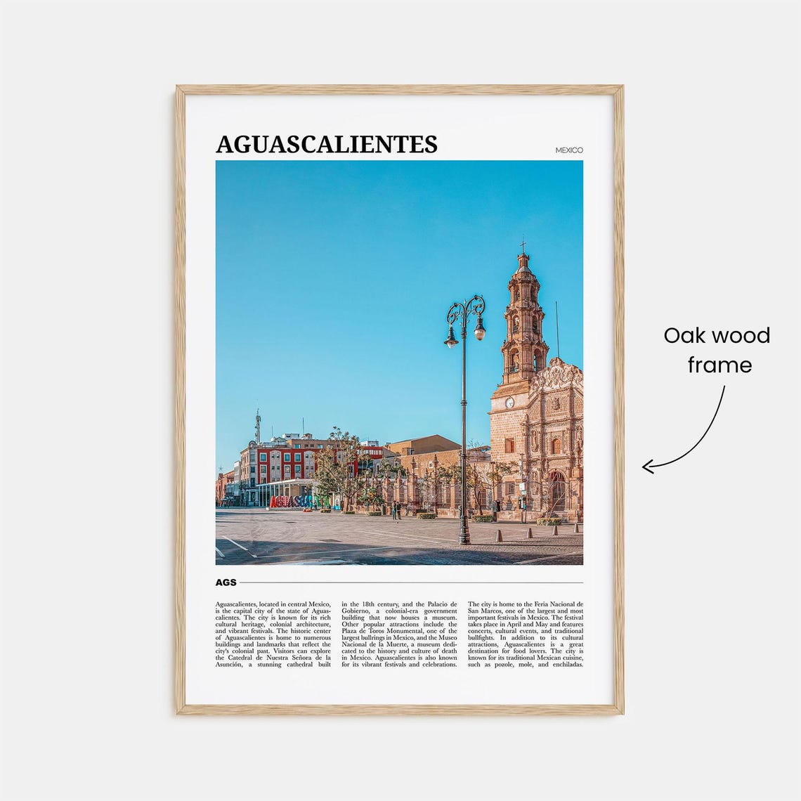 Aguascalientes Travel Poster Aguascalientes Wall Art Aguascalientes Poster Print Aguascalientes Photo Aguascalientes Decor Mexico - Image 3