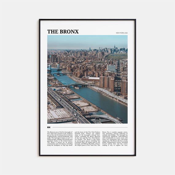 The Bronx Travel Poster, New York USA