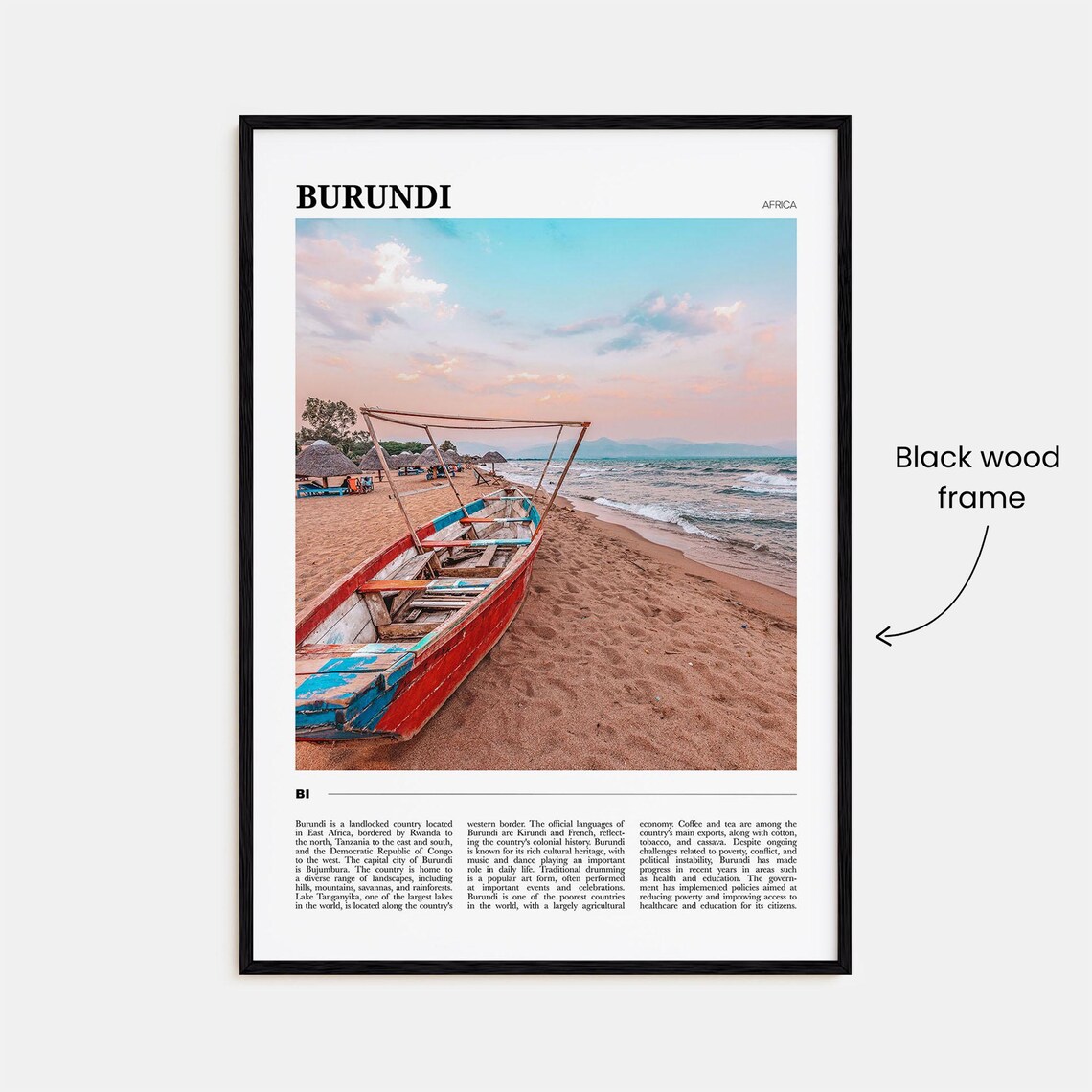Burundi Travel Poster, African Wall Art Print - Image 2