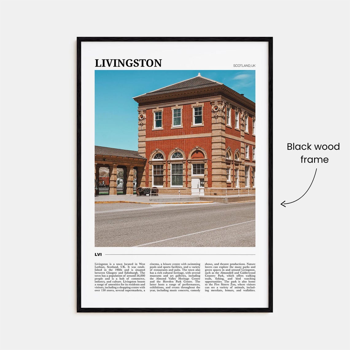 Livingston Travel Poster Livingston Wall Art Livingston Poster Print Livingston Photo Livingston Decor Scotland Uk - Image 2