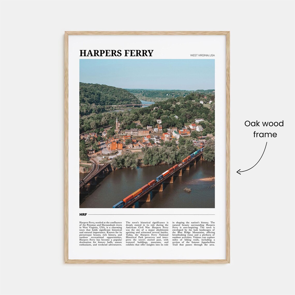Harpers Ferry Travel Poster, USA Wall Art Print - Image 3